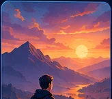The traveler continues through the mountain landscape
